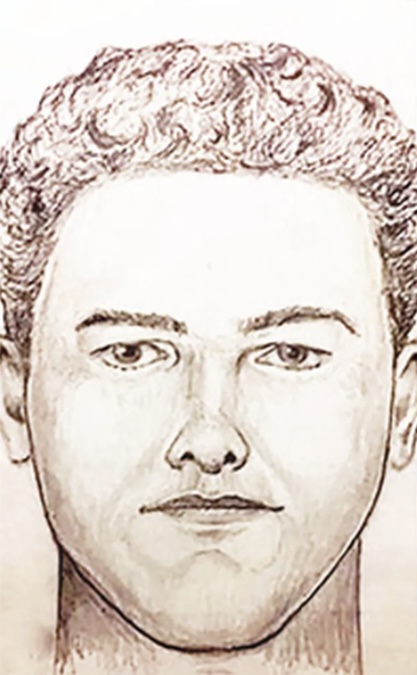A second police sketch in sepia ink.